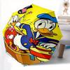 Donald Duck & Scrooge McDuck Adventure Automatic Open/CloseUmbrella-CuteUmbrella with Cute Design, Portable 3-Fold Compact Umbrella for Men