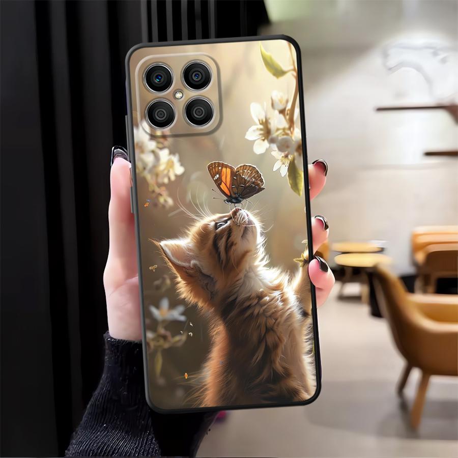 Funda Phone Cover Case for Honor 200 400 Lite X7 X6 Magic5Lite X5b X9a 90 8X 70 X8 Cute Cat