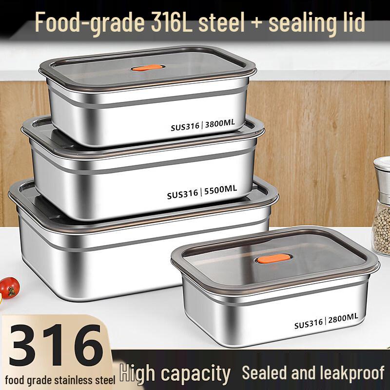 ZISIZ 316 Stainless Steel Food Grade Square Tray