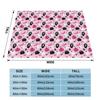 Pink Cute Ghosts Flannel Blankets Halloween Funny Throw Blankets for Home Hotel Sofa 150*125cm Rug Piece