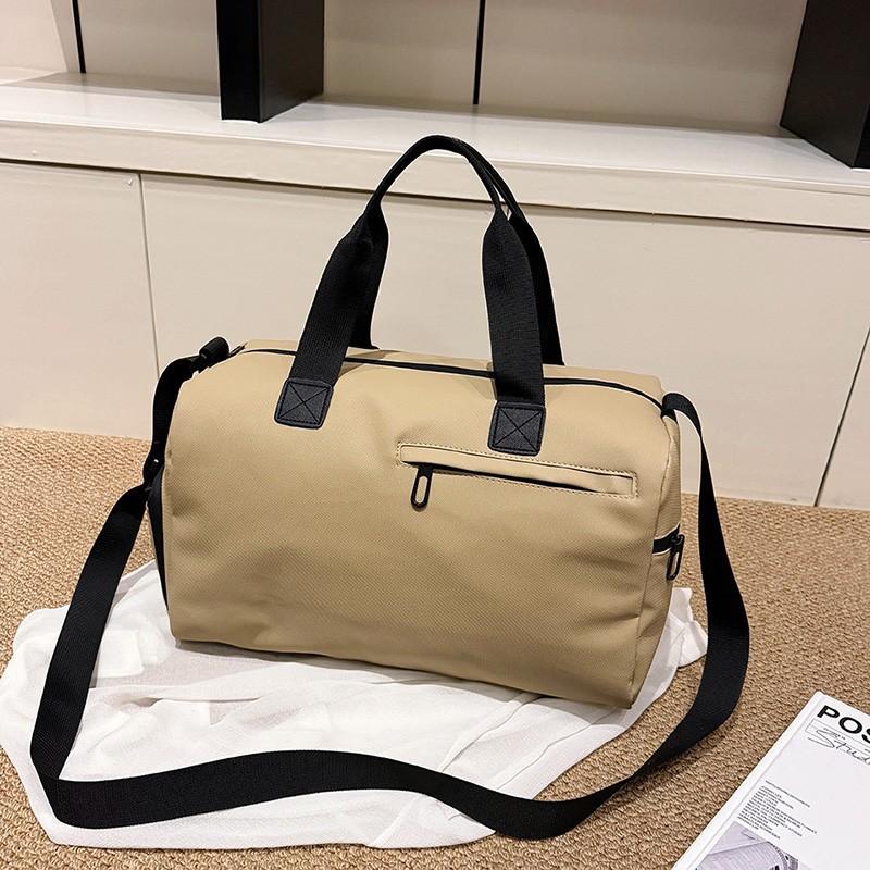 

Simple and Waterproof PU Model Large-capacity Business Trip Hand Luggage Bag Dry and Wet Separation Outdoor Sports Wear Shoe Bin Fitness Bag хаки