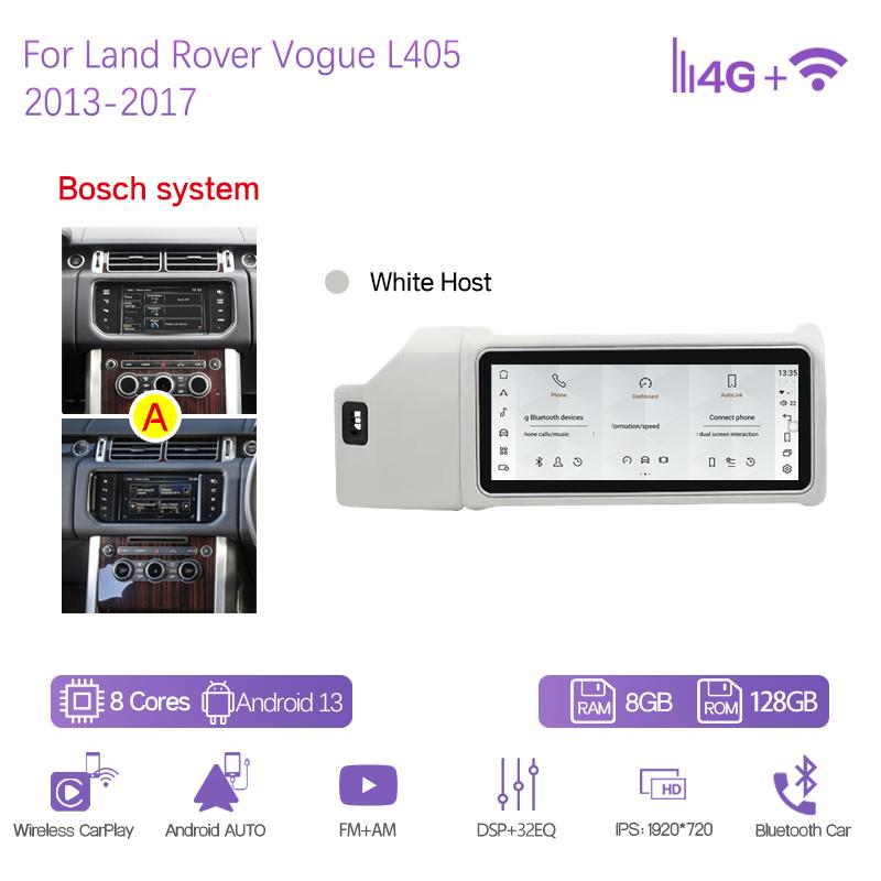 12.3" Car Multimedia Player For Land Rover Vogue L405 2013-2017 GPS Navigation Radio Android13 8+128G CarPlay 4G Host 360Camera