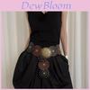 Cintura Western Retrò in Ecopelle PU per Donna con Conchos Metallici e Borchie per Accessori Abito