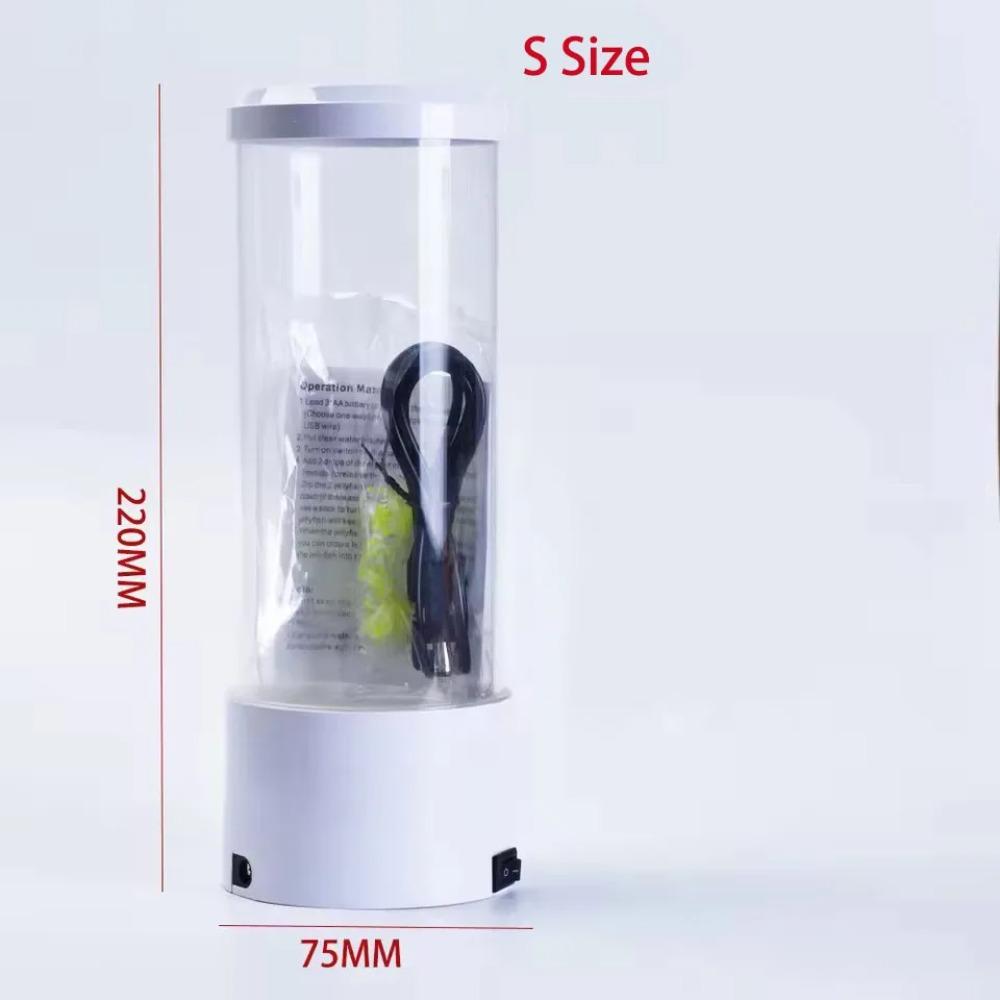 Simulated Jellyfish Cylindrical Quiet Light Home Bedroom Decoration Led Colorful Aquarium Night Lamp Birthday Gift