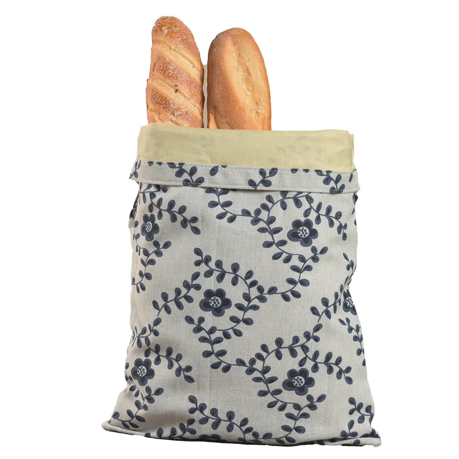 Beeswax bread bags, reusable, for homemade natural flaxseed bread - 1 bag Small floral B