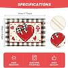 Buffalo Plaid Red Heart Valentine's Day Placemats Table Runner Seasonal Bow Tie Table Mats for Party Kitchen Dining Decoration