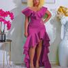 2023 African Solid Color Loose Fit Evening Dress, Slim Long Skirt, Cross-Border Exclusive