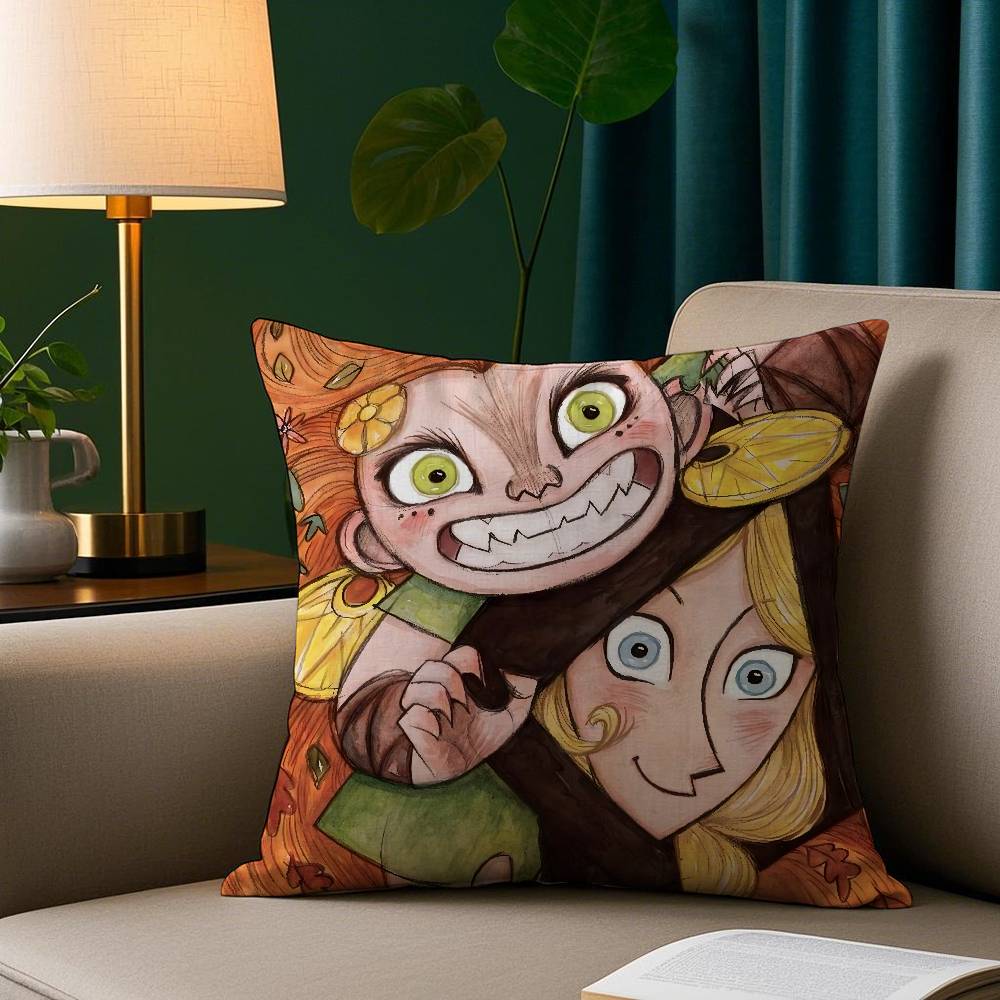 

Cartoon Movie W-Wolfwalkers Pillow Case Plush Fabric Soft Pillowcase Double Sided Print Sofa Cushion Cover Throw 12x12Inch