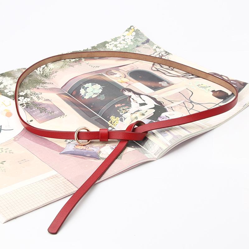 New Fine Leather for Women, Two-layer Cowhide, Casual and Versatile Belt, Sweater Dress, Coat, Decorative Belt