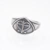 Used X011 Vintage 1968 SILVER Engraved Ring Design Silver Ring No. 7
