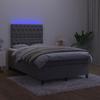Maison Exclusive - Lattenrost-Bettgestell mit LED-Matratze Dunkelgrau 120x190 cm