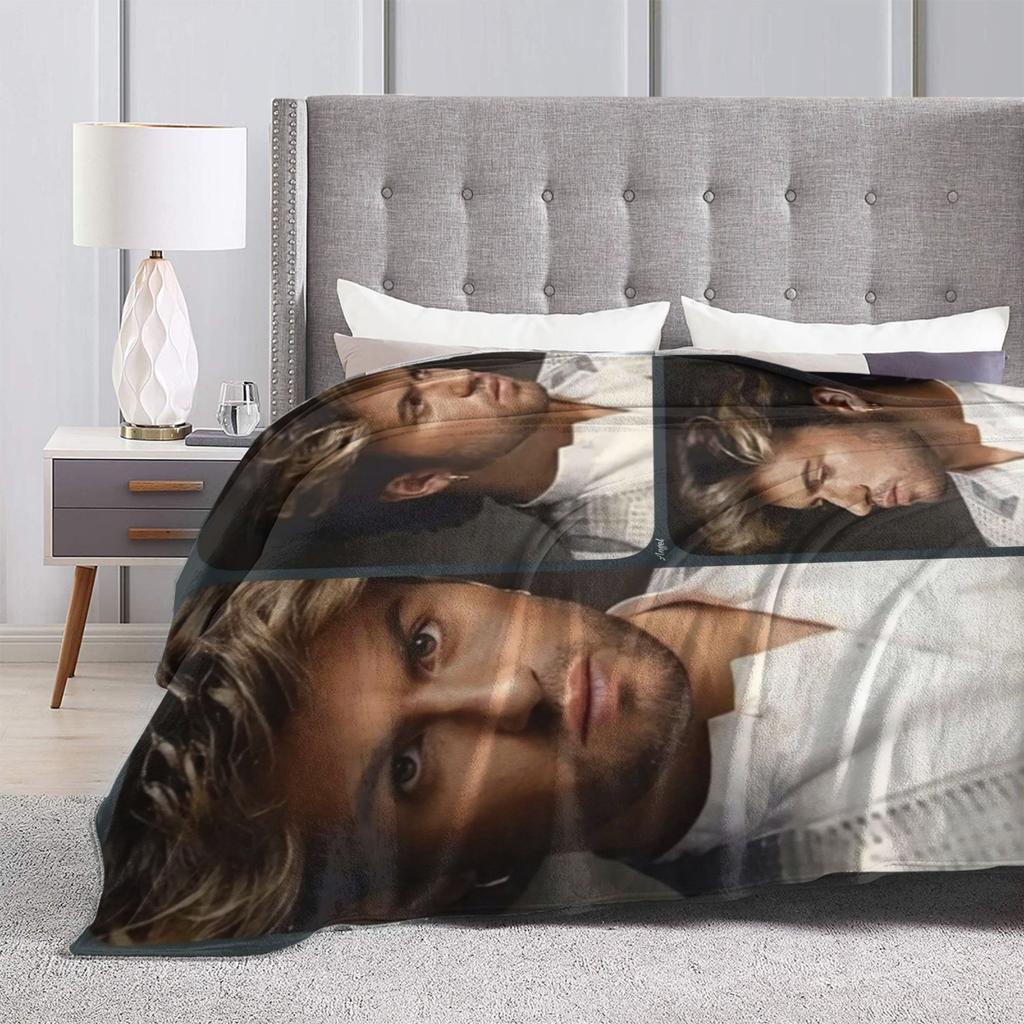 George Michae Collage Blanket Quality Warm Soft Bedding Throws Winter Children Living Room Aesthetic Bedspread