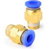 AURA Male Straight 4mm Tube OD X 1/8 BSP ,Push To Connect Fittings PC4 01 (Pack of 2)