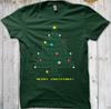 Weihnachtspullover RETRO ARCADE SPIEL Weihnachtsbaum festlich lustig Baumwoll-T-Shirt