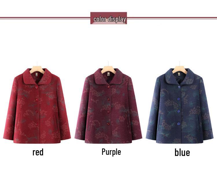 Stilvolle Umlegekragenjacke für Damen 60-80: Frühlings-/Herbst-Oberbekleidung für Mittelalte & Ältere