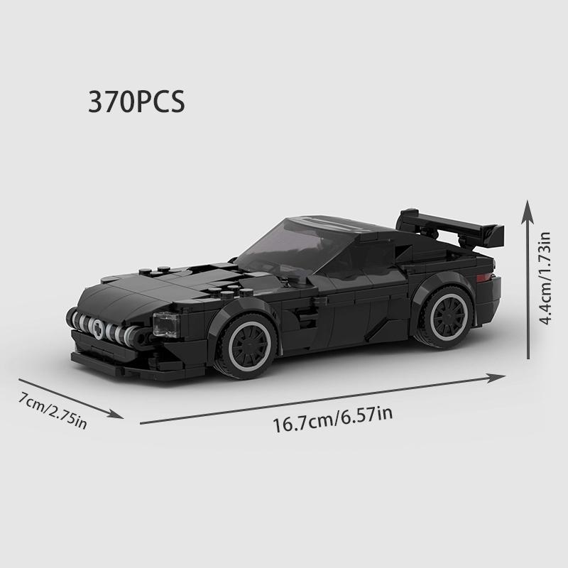 

MOC GTR Racing Car City Sports Building Blocks Bricks Kids Toy Gift Model Super Racers Classic Vehicle Black