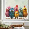 Adesivos Estáticos para Janela Animais Engraçados em Desenho Animado Decalque de Janela Reutilizável Adesivo Impermeável Removível para Quarto Escritório Casa Portas de Vidro Decoração de Janela