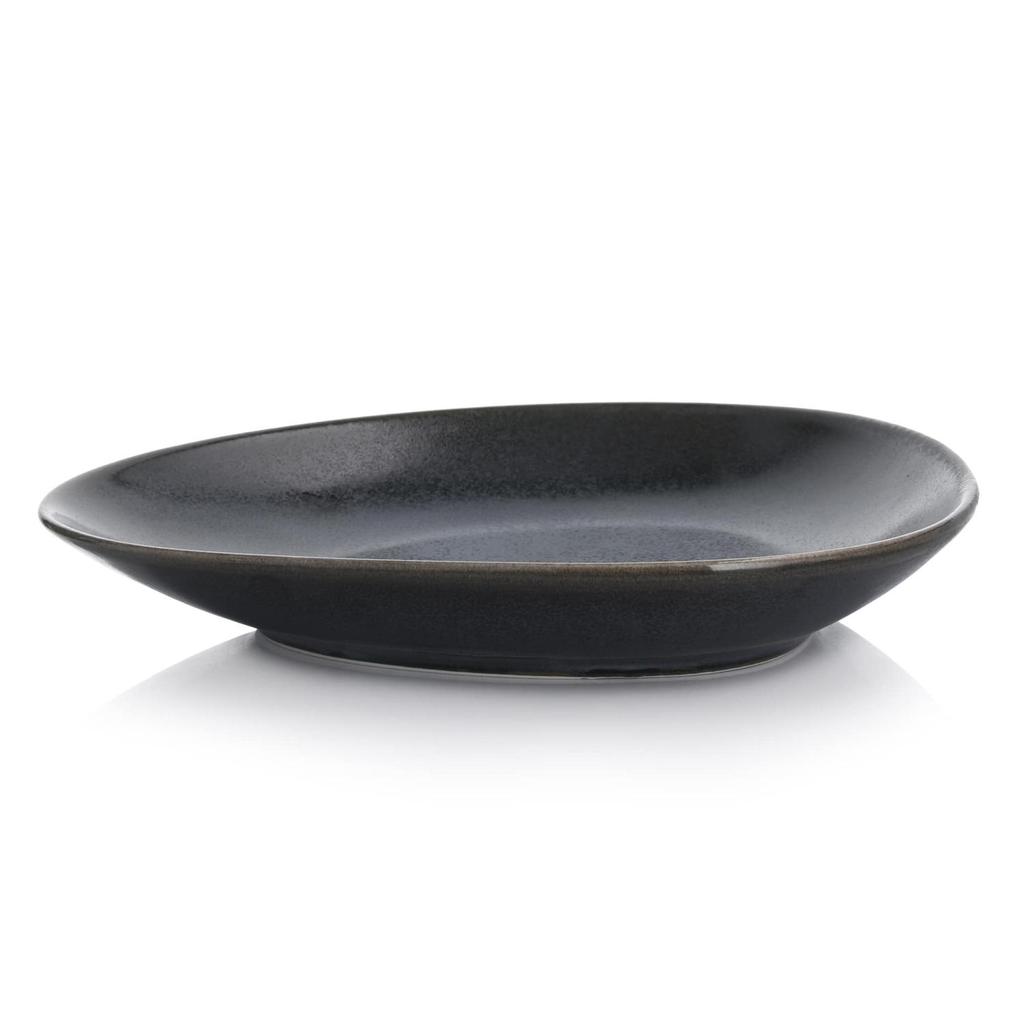 Porcelain Bouillon Bowl with Saucer , Oval Time DUKA
