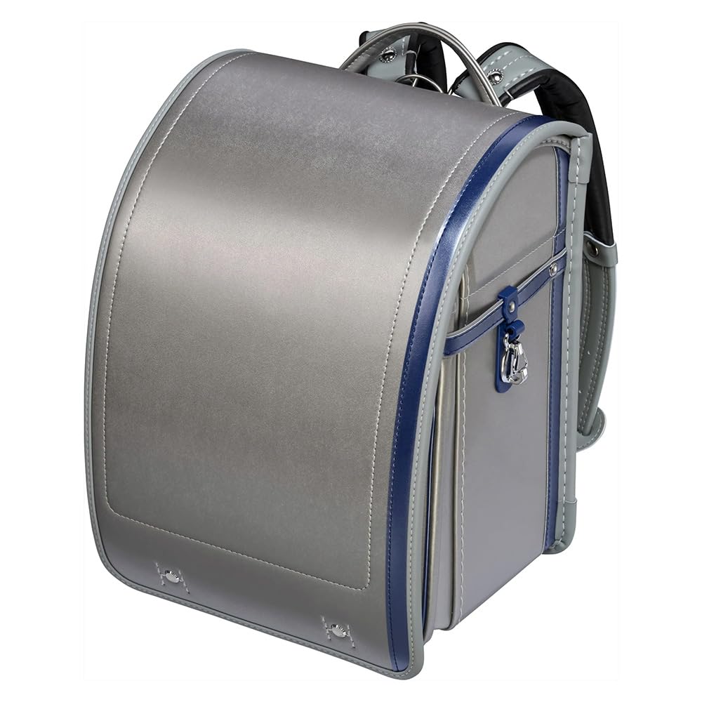 

School Official Neo Metal Wide Made in Japan warranty Boys Clarino A4 flat file and tablet compatible Large capacity storage Silver x Starlight Blue