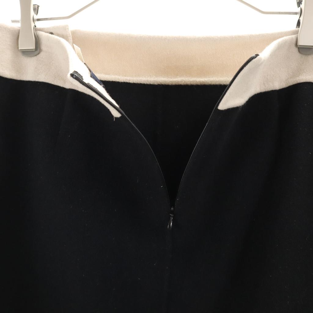 S Max Mara Flannel wool Mini skirt 40 black Women Used
