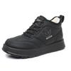 Women's Fashion Lightweight Thick Sole Lace-up Winter Warm Snow Boots Fur One Wool Lining Non-slip Casual Sports Cotton Boots Sneakers