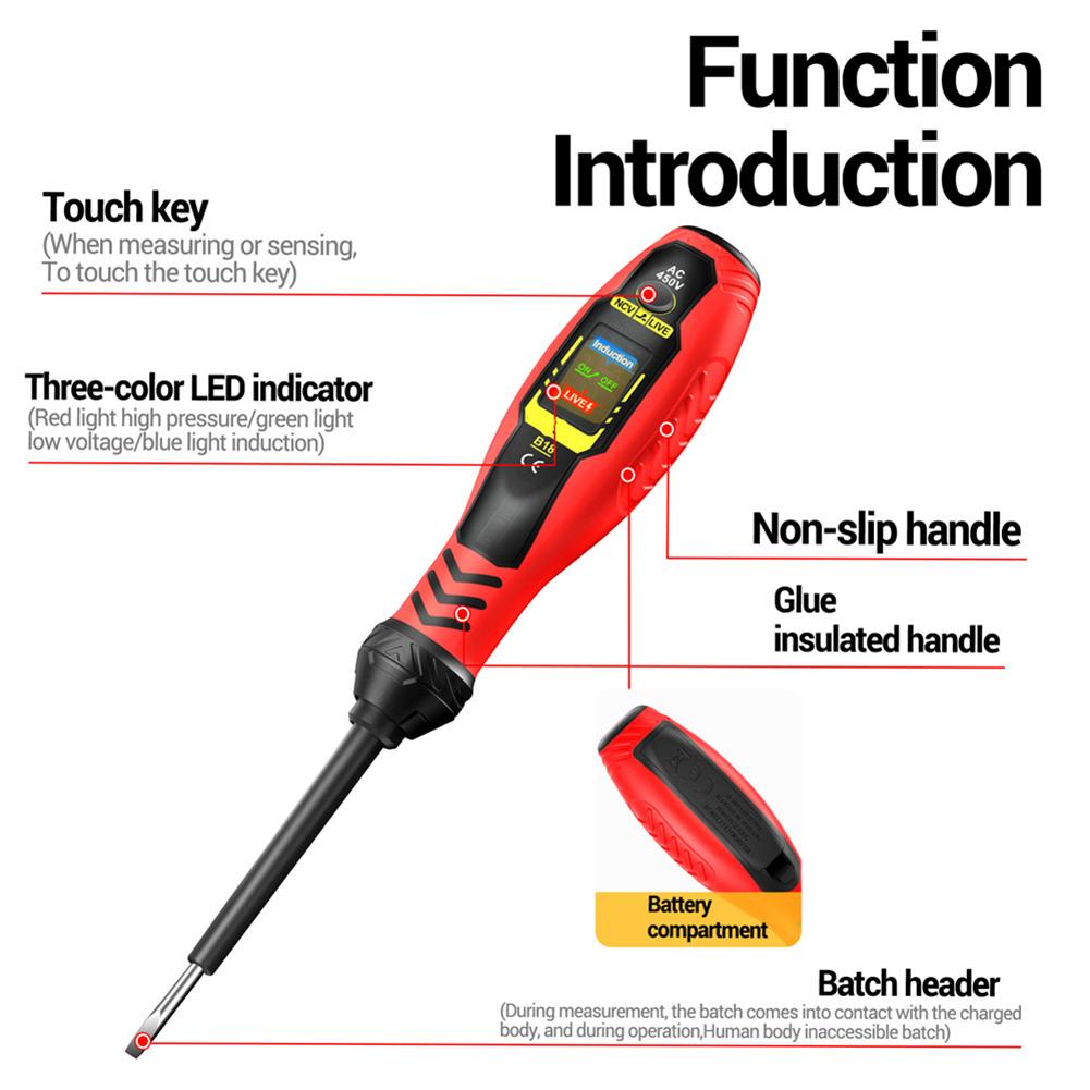 Digital Voltmeter Pen LCD Backlight Voltmeter Power On/Off Detection