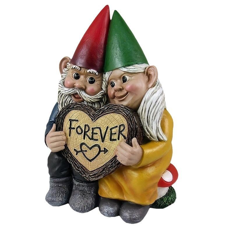 Creative Cartoon Love Dwarf, Couple Resin Statue Ornament, Beautify Home Office Desktop Decoration