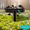 Custom Metal Bird Garden Stakes, Grandma Gift, Flower Bed Decor, Yard Art Sign