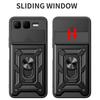For Infinix Smart 10 Plus Case with Slide Camera Lid PC+TPU Kickstand Phone Cover