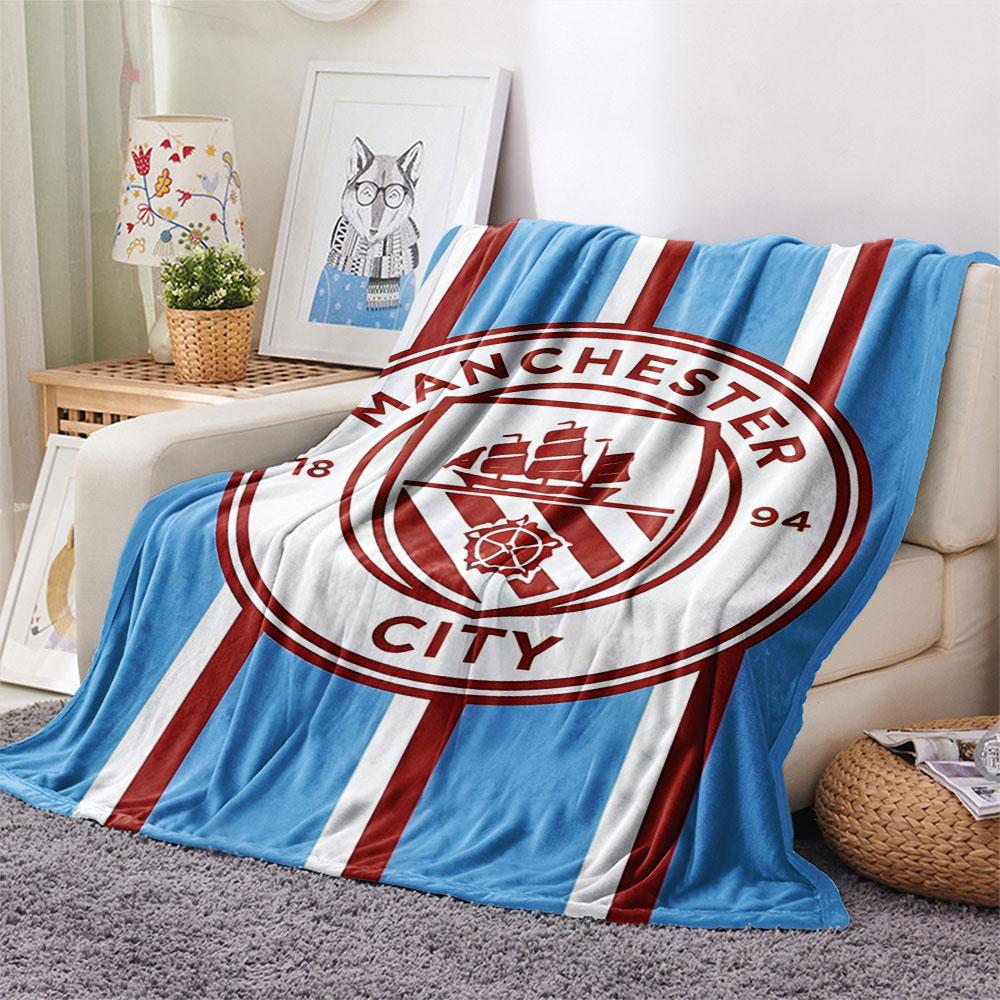 Couverture MCFC Chaleureuse, Haute qualité Confortable pour Toutes les Saisons, Décoration d'Intérieur, Chaleur et Confort