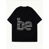 White Oversized T Shirt With Inspirational Words Print For Casual Wear And Everyday Style