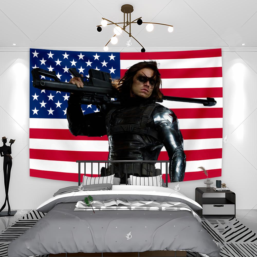 Bucky Pink American Flag Tapestry Wall Hanging Bedroom Home Decor Background Cloth Festival Gifts Banners Dorm Room Decoration