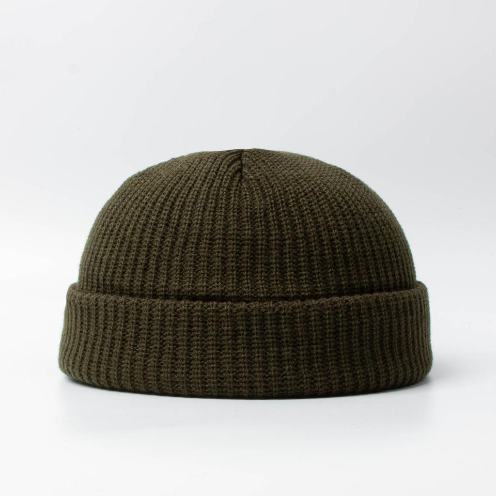 Fisherman Beanie Hats for Men Women Knit Trawler Skull Cap Watch Bonnets Spring Fall Short Stylish Plain Rolled Cuff Skullcaps