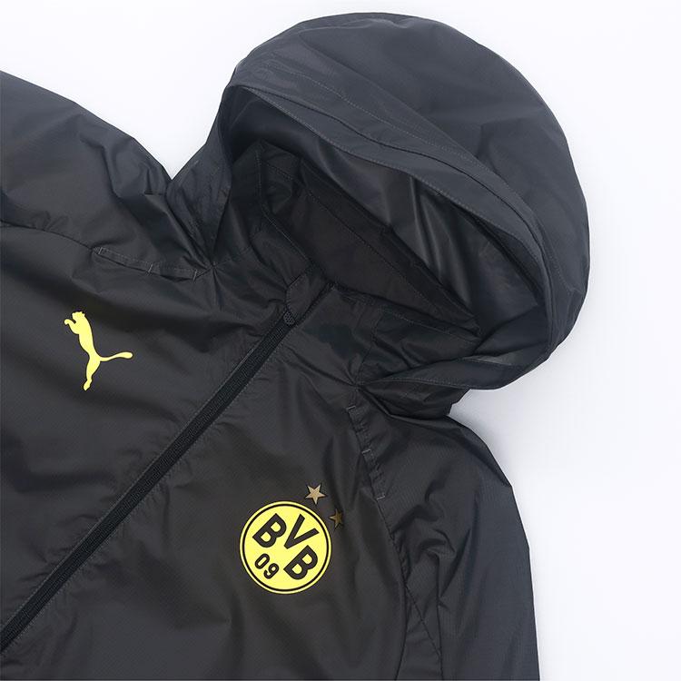 Puma Zip Casual Sports Long Sleeve Jacket 2020-21 Dortmund Player Edition Men Jackets Black 759423-05