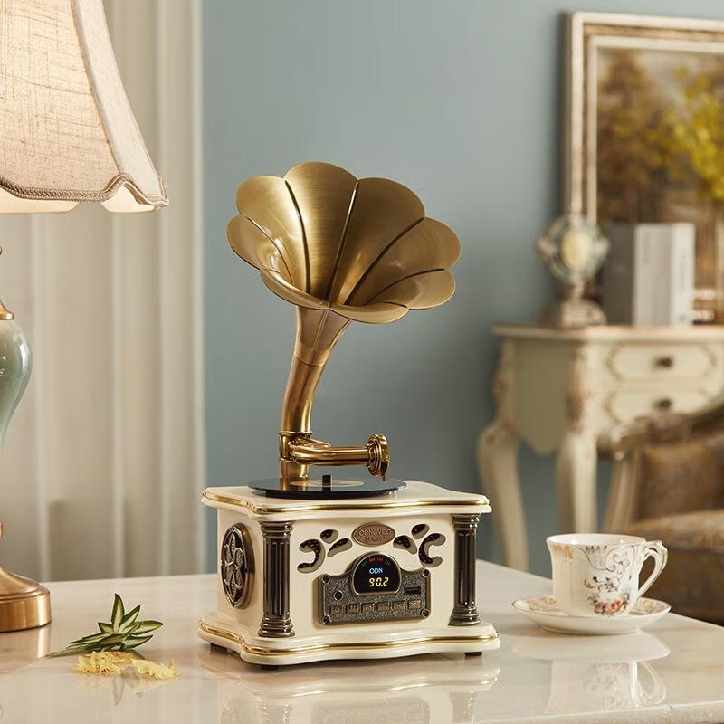 Oudinuo Mini Retro Grammophon Bluetooth Lautsprecher
