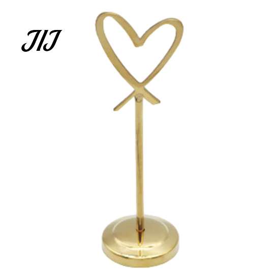 Decorative Sign Stands Hollow Heart Table Number Holder, Love Place Card Stand, Metal Clip for Photos, Food Signs, Memo Notes, Weddings, Birthdays,