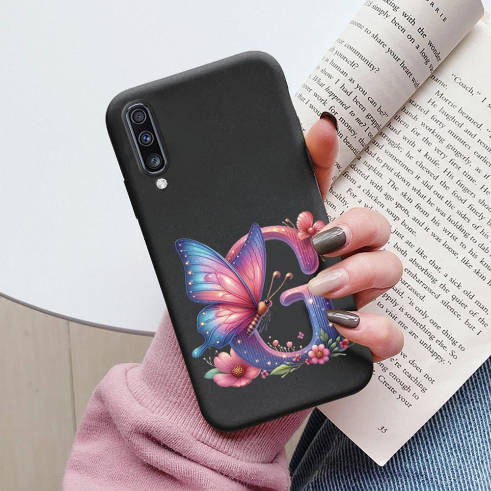 Colorful Letter Love Flower Butterfly Phone Case For Samsung Galaxy A50 A50S A06 A10 A11 A07 Girls Shell Shockproof Bumper Cover