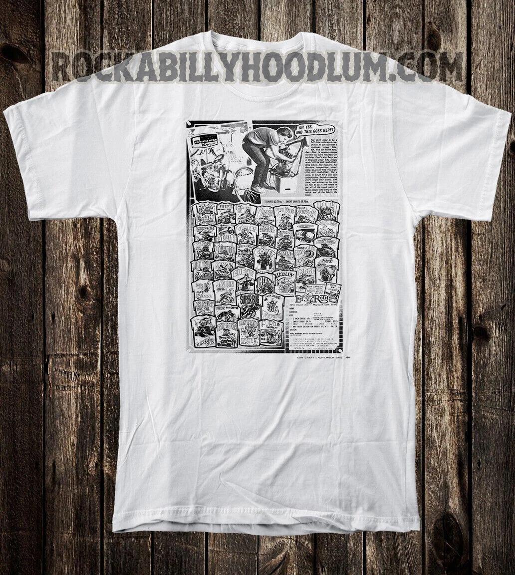 

Hot Rod Tee T Shirt Vtg Art Ed Big Daddy Roth Studios Custom Bike Ad 2XL