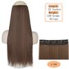 MERISIHAIR Langt rett syntetisk hårforlengelse 5 klips inn høytemperatur 22 tommer 120 g fiberhår for kvinner