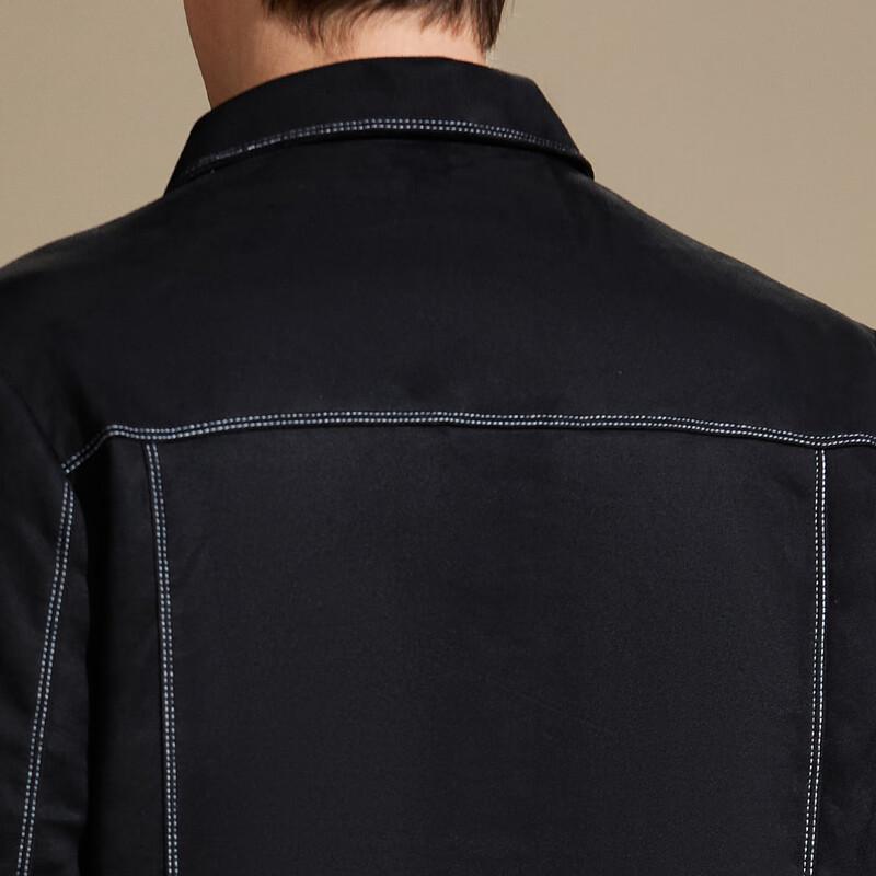 Qiaowo Herren Wildleder Utility-Jacke