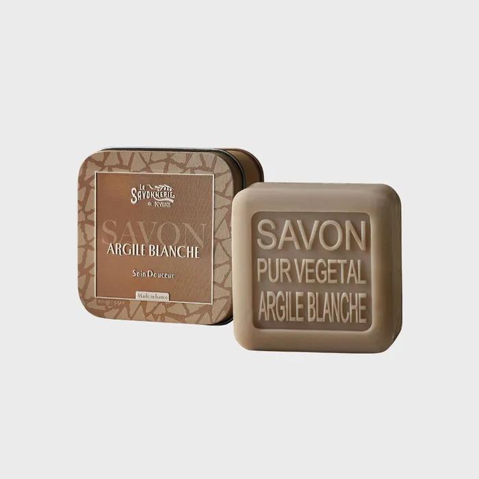 French Tin Case Soap White Clay 100g