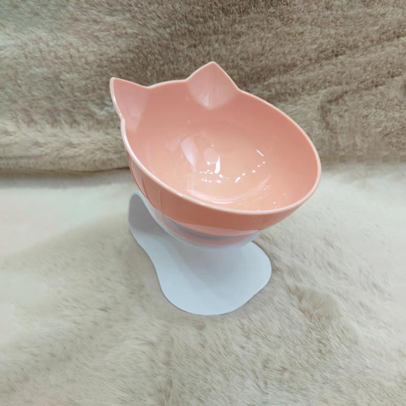 Cat Bowl Transparent Double Bowl Cat Food Bowl Water Bowl Basin Bowl Rack Dog Bowl Dog Food Basin Oblique Mouth Spine