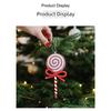 4pcs Christmas  Lollipop Decoration Christmas Red And Pink Lollipop Ornament With Bow Holiday Treats Hanging DIY Decorations