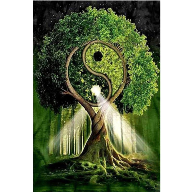 5D DIY Diamond Painting Magic Tree Girl Diamond Embroidery Cross Stitch Kit Full Rhinestone Mosaic Home Decor