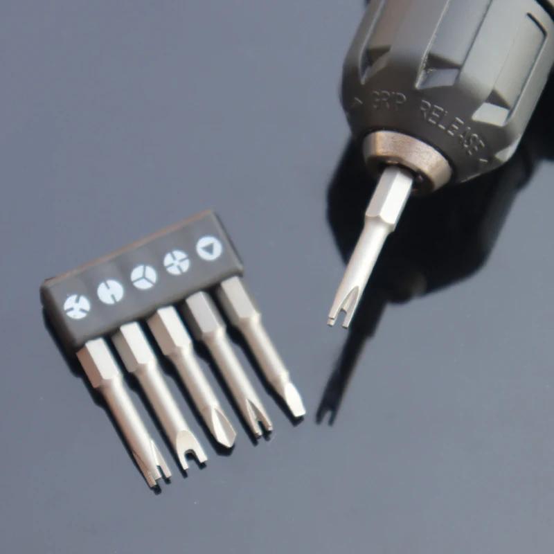 4-13pcs Special-Shaped Screwdriver Set 50mm U-Shaped Y-Type Triangle Inner Cross Three Points Screwdriver Bit Tool Accessories