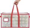 Plastic Christmas Ornament Storage Box with Dual Zipper Closure Box Contributes Slots for 128 Holiday Ornaments 3 Inch Keeps128 Xmas Holiday Ornaments