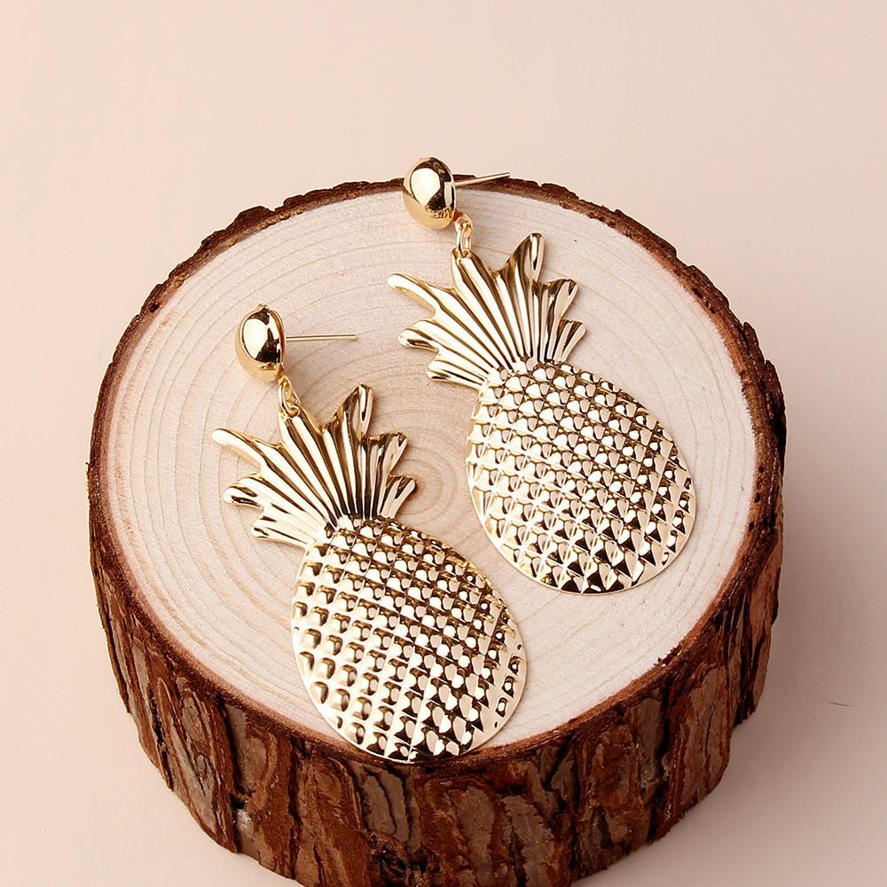 Summer Fashion Pineapple Earrings For Women Alloy Jewelry Gift Accessory