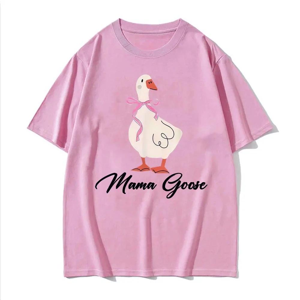 Funny Mama Goose Meme Graphic T Shirts Unisex Women Fashion Humor Casual Short Sleeve Tee Shirt Summer ONeck Vintage Y2k Tshirts