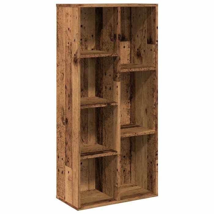 VidaXL Bibliothèque vieux bois 50x25x104 cm, bibliothèque, meuble à livres, armoire de rangement, étagère à livres, étagère 855964