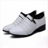 Summer Black Brown White Men Leather Shoes Mens Pointed Toe Dress Shoes High Quality Formal Slip On Hollow Out Sandals Man